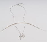 Diamonique Italia Sterling Silver Cross Necklace